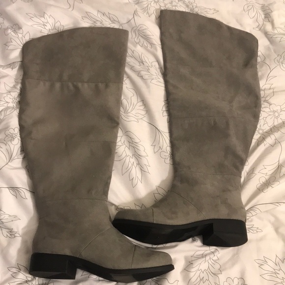 payless grey boots